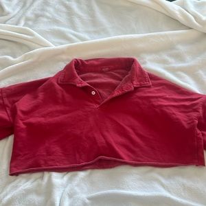 red cropped hoodie from brandy melville